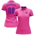 Custom Pink Purple Golf Polo Shirt for Performance Wear Custom Pink Purple Performance Golf Polo Shirt - Image 2