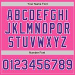 Custom Pink Purple Varsity Letterman Bomber Jacket Full-Snap Two Tone Custom Pink Purple-White Bomber Full-Snap Varsity Letterman - Image 5