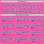 Custom Two-Button Unisex Softball Jersey in Pink Purple and White Custom Pink Purple-White Two-Button Unisex Softball Jersey - Image 4