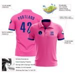Custom Pink Golf Polo Shirt for Performance Wear Custom Pink Royal Performance Golf Polo Shirt - Image 3