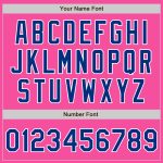 Custom Pink White Royal Varsity Letterman Bomber Jacket Full-Snap Style Custom Pink Royal-White Bomber Full-Snap Varsity - Image 5