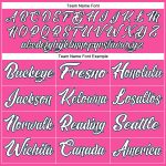 Custom Varsity Letterman Jacket - Pink Black White Light Blue Full-Snap Bomber Custom Pink White Black-Light Blue Bomber - Image 4