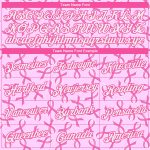 Breast Cancer Awareness Custom 3D Pattern Long Sleeve Performance T-Shirt in Pink & White Custom Pink White Breast Cancer - Image 3