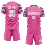 Custom Pink White Camo Soccer Jersey for Sublimation | Performance Uniform Custom Pink White-Camo Sublimation Soccer Uniform - Image 2