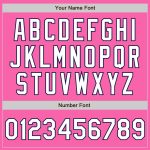 Custom Pink White Navy Baseball Jersey - Authentic Fade Fashion Design Custom Pink White-Navy Authentic Fade Fashion Baseball - Image 3