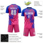 Custom Sublimation Soccer Jersey Pink White-Royal Third Design Custom Pink White-Royal Third Sublimation Soccer Uniform Jersey - Image 3