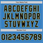 Custom Powder Blue Black Gold Baseball Jersey - Authentic Design for Fans Custom Powder Blue Black-Gold Authentic Baseball - Image 5