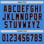 Custom Hockey Jersey - Powder Blue with Black and Orange Trim Custom Powder Blue Black-Orange Hockey Jersey - Image 4