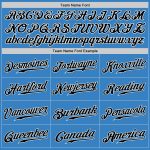 Custom Powder Blue Black and White Authentic Baseball Jersey for Men Custom Powder Blue Black-White Authentic Baseball Jersey - Image 4