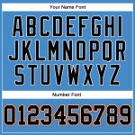 Custom Long Sleeve Performance T-Shirt in Powder Blue, Black, and Orange Custom Powder Blue Black White-Orange Long Sleeve - Image 5