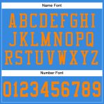 Custom Powder Blue Blaze Orange Authentic Football Jersey - Mesh Design, Personalized Sports Apparel Custom Powder Blue Blaze - Image 4