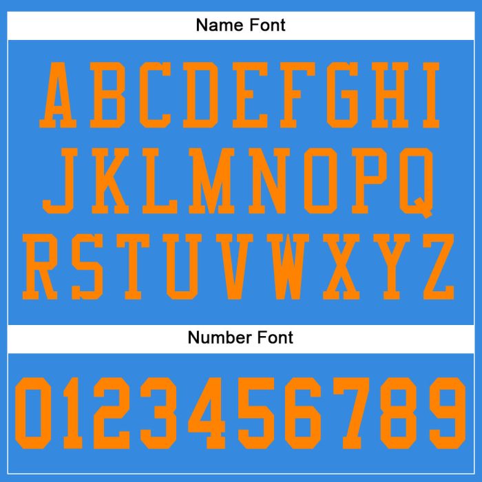 Custom Powder Blue Blaze Orange Authentic Football Jersey - Mesh Design, Personalized Sports Apparel Custom Powder Blue Blaze - Image 4