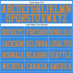 Custom Powder Blue Blaze Orange Authentic Football Jersey - Mesh Design, Personalized Sports Apparel Custom Powder Blue Blaze - Image 3