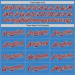 Custom Powder Blue Authentic Baseball Jersey - Crimson City Cream Design Custom Powder Blue Crimson-City Cream Authentic - Image 4