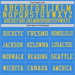 Custom Powder Blue Gold Mesh Authentic Football Jersey - Throwback Style Custom Powder Blue Gold Mesh Authentic Throwback - Image 3