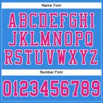 Custom Powder Blue Hot Pink White Mesh Football Jersey - Authentic Team Apparel Custom Powder Blue Hot Pink-White Mesh Authentic - Image 4