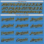 Custom Authentic Baseball Jersey - Powder Blue Navy Gold Style 4322 Custom Powder Blue Navy-Gold Authentic Baseball Jersey - Image 4