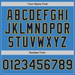 Custom Authentic Baseball Jersey - Powder Blue Navy Gold Style 4322 Custom Powder Blue Navy-Gold Authentic Baseball Jersey - Image 5