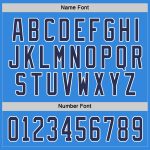 Custom Powder Blue Hockey Jersey with Navy and White Accents - Personalized Team Apparel Custom Powder Blue Navy-White Hockey - Image 4