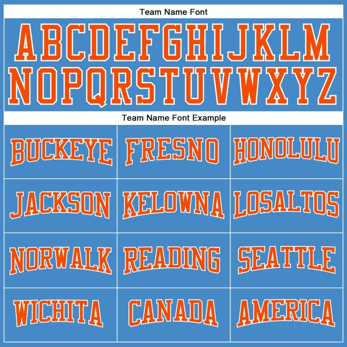 Custom Performance T-Shirt in Powder Blue with Orange and White - Long Sleeve Athletic Shirt Custom Powder Blue Orange-White - Image 4