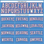 Custom Performance T-Shirt for Men and Women - Long Sleeve in Powder Blue, Pink, Black, and White Custom Powder Blue Pink - Image 4