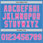 Custom Authentic Baseball Jersey in Powder Blue and Pink-White Custom Powder Blue Pink-White Authentic Baseball Jersey - Image 5