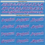 Custom Powder Blue Purple White Baseball Jersey - Authentic Team Apparel Custom Powder Blue Purple-White Authentic Baseball - Image 4