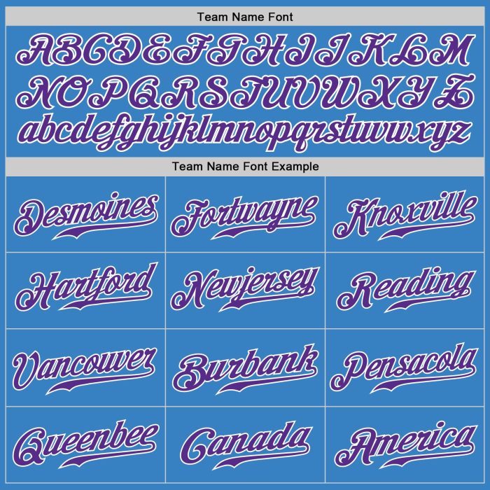 Custom Powder Blue Purple White Baseball Jersey - Authentic Team Apparel Custom Powder Blue Purple-White Authentic Baseball - Image 4