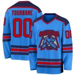 Powder Blue Custom Red-Navy Hockey Jersey for Men and Women Custom Powder Blue Red-Navy Hockey Jersey