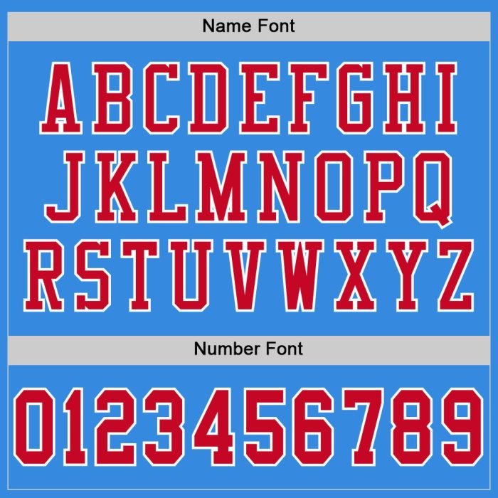 Custom Powder Blue Authentic Throwback Football Jersey - Red and White Mesh Design Custom Powder Blue Red-White Mesh Authentic - Image 4
