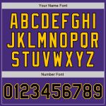 Custom Purple Black Gold Baseball Jersey - Authentic Sports Apparel Custom Purple Black-Gold Authentic Baseball Jersey - Image 5