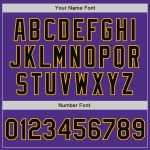 Purple Black-Gold Custom Two Tone Bomber Varsity Letterman Full-Snap Jacket Custom Purple Black-Gold Bomber Full-Snap Varsity - Image 5