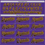 Purple Black-Gold Custom Two Tone Bomber Varsity Letterman Full-Snap Jacket Custom Purple Black-Gold Bomber Full-Snap Varsity - Image 4