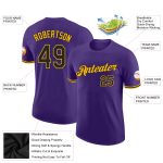 Custom Purple Black Gold Performance Tee - Lightweight Athletic Shirt for Men and Women Custom Purple Black-Gold Performance - Image 2