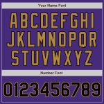 Custom Purple Black Gold Authentic Baseball Jersey - Personalized Sports Apparel Custom Purple Black-Old Gold Authentic Baseball - Image 5