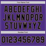 Custom Bomber Varsity Letterman Jacket in Purple Black and Old Gold Custom Purple Black-Old Gold Bomber Full-Snap Varsity - Image 5