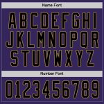 Purple Gold Custom Hockey Jersey - Black Design, Personalized Sports Gear Custom Purple Black-Old Gold Hockey Jersey - Image 4