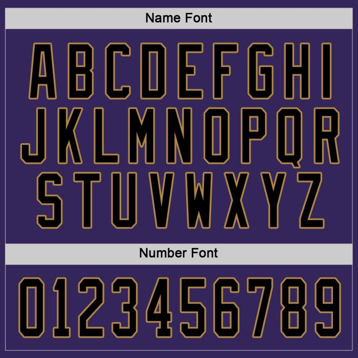 Purple Gold Custom Hockey Jersey - Black Design, Personalized Sports Gear Custom Purple Black-Old Gold Hockey Jersey - Image 4