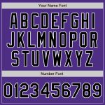 Custom Two Tone Purple Black White Varsity Letterman Bomber Jacket Full-Snap Design Custom Purple Black-White Bomber Full-Snap - Image 5