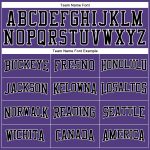 Custom Long Sleeve Performance T-Shirt in Purple Black White Custom Purple Black-White Long Sleeve Performance T-Shirt - Image 4