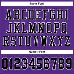 Authentic Custom Purple Black White Mesh Football Jersey for Men and Women Custom Purple Black-White Mesh Authentic Football - Image 4