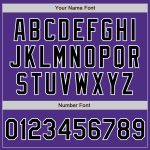 Custom Unisex Softball Jersey - Purple and Black Two-Button Design Custom Purple Black-White Two-Button Unisex Softball Jersey - Image 5