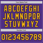 Custom Bomber Jacket Purple Gold Black Two Tone Full-Snap Varsity Letterman Custom Purple Gold-Black Bomber Full-Snap Varsity - Image 5