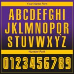 Custom Purple Gold-Black Soccer Jersey Long Sleeve Fade Fashion Uniform Custom Purple Gold-Black Sublimation Long Sleeve - Image 5