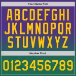 Custom Fade Basketball Jersey in Purple, Gold, and Kelly Green - Authentic Fashion Design Custom Purple Gold-Kelly Green - Image 3