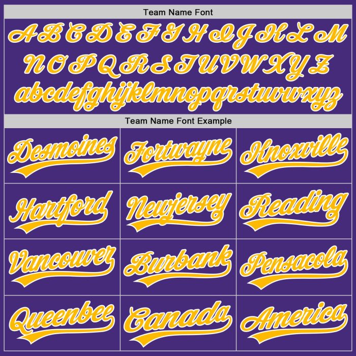 Custom Purple Gold White Baseball Jersey - Authentic Sports Apparel Custom Purple Gold-White Authentic Baseball Jersey - Image 4