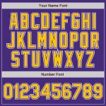 Custom Purple Gold Authentic Fade Baseball Jersey | Fashion Jersey Custom Purple Gold-White Authentic Fade Fashion Baseball - Image 3