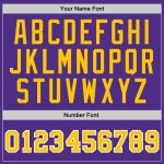 Purple Gold White Custom Basketball Jersey - Authentic Throwback Style Custom Purple Gold-White Authentic Throwback Basketball - Image 3