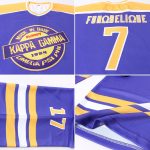 Purple Gold White Custom Hockey Jersey - Personalized Team Apparel Custom Purple Gold-White Hockey Jersey - Image 5