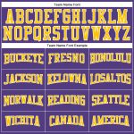 Custom Purple Gold-White Long Sleeve Performance T-Shirt for Men and Women Custom Purple Gold-White Long Sleeve Performance - Image 4